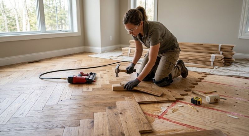 Hickory Floor Installation in Fort Worth, TX