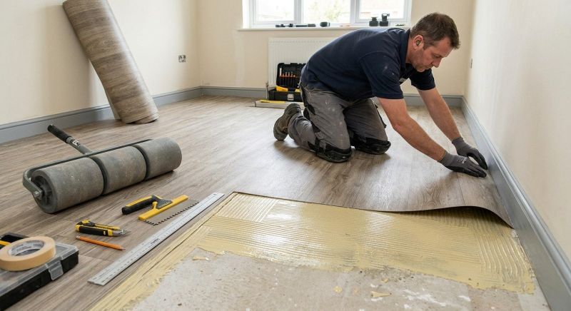 Sheet Vinyl Installation in Denton, TX